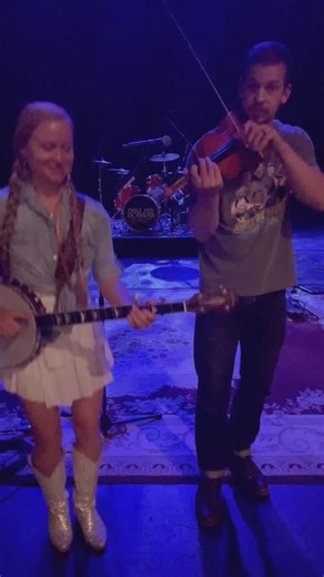8.2K views · 5.5K reactions | Dancing banjo with a left handed fiddler 歹   “Angeline the Baker” backstage at Dollywood with @flippinfiddler @goldtoneinc #banjo #oldtime #clawhammer #fiddle #buckdance #flatfoot | Hillary Klug | Facebook