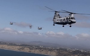 Watch: Iconic US Marine CH-46 Sea Knight helicopter takes last flight after 47 years of service