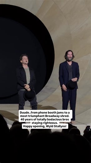 4.1K views · 376 reactions | Godot = ultimate catfish. We waited, nothing happened… and it was excellent 落 Beckett goes bodacious. If waiting ain’t your vibe, still no excuse, Keanu & Alex literally time traveled for Jamie Lloyd, and the dude showed up to shred the stage. Most triumphant theatre. ____________ #playbill #theatre #theatrekid #musical #musicaltheatre #theatrenerd #jamielloyd #keanureeves #matrix #alexwinters | Buddybroadway | Facebook