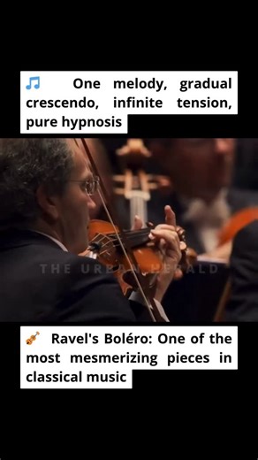 The Urban Herald on Instagram: "Maurice Ravel's Boléro stands as one of classical music's most hypnotic achievements. Composed in 1928, this masterwork builds from whisper to crescendo through a deceptively simple technique: a single melody, repeated and transformed, gradually layering instruments until reaching an overwhelming climax. What makes this piece extraordinary is its architectural brilliance. The constant drum rhythm and evolving orchestration create an almost trance-like experience, 