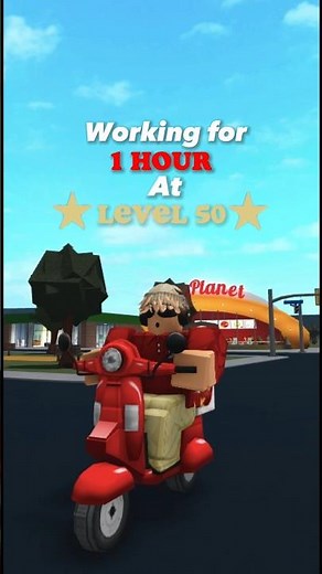 How much does a level 50 pizza delivery person make? #bloxburg #roblox