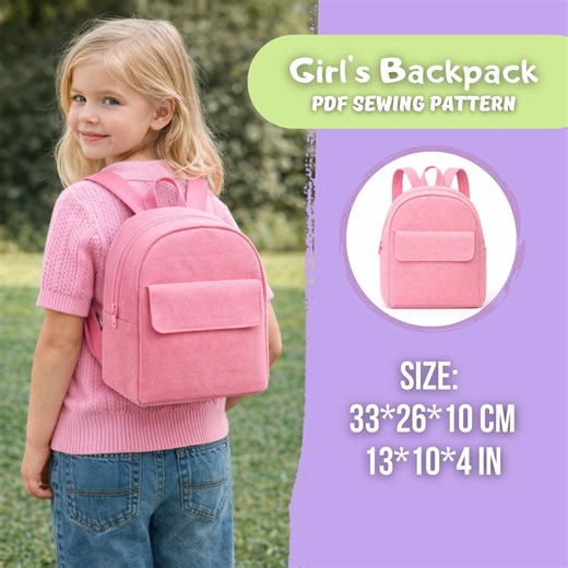 Kids Mini Backpack PDF Sewing Pattern | Easy Sewing Project | DIY for Children