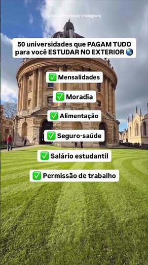 50 universidades que PAGAM TUDO para você ESTUDAR NO EXTERIOR