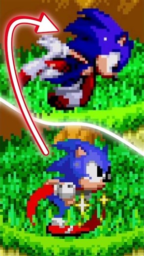Modern Sonic in Sonic 2?! This Looks SO WEIRD 😳 Sonic hacks Shorts #sonicshorts