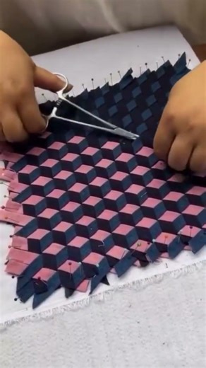 to create geometric patchwork patterns from fabric