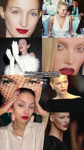 Carolyn Bessette-Kennedy Red Lipstick 90s Minimalistic Makeup