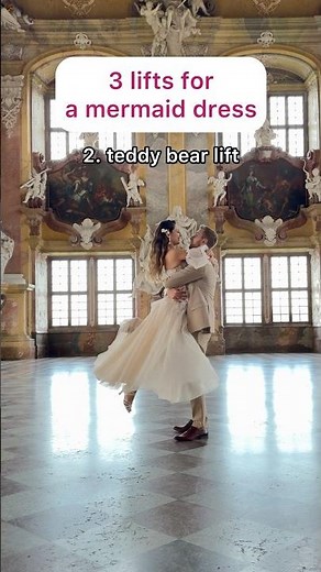3 lifts for a mermaid dress 💖 Try it with your love! #firstdance