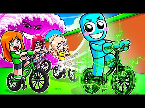 Use una BICI de HACKER para ESCAPAR del TSUNAMI en Roblox!