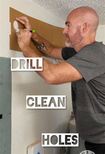 Drilling two aligned holes doesn’t have to be difficult, this is how I do it. #diy #alignment #drilling #tips #minisplit