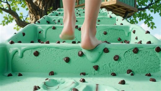 Mint and Chocolate Chip Ice Cream ASMR Experience