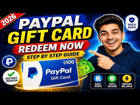PayPal Gift Card Instantly (2026) | Step-by-Step Redeem Guide Online