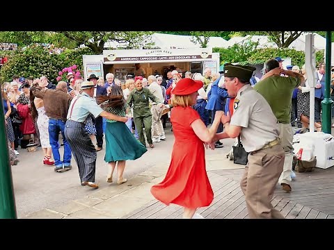 Haworth 1940's War Weekend, May 2022. It's Party time in Yorkshire! 40's Music & Dance. HD. Vid 1/2