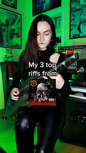 Eleonora Moriarty Daolio on Instagram: "How do you rate this album from 1 to 10? 😈 Let me know in the comments 🙂‍↔️💟 A special thanks to my Patron Kevin & Brian 💚 #slayer #guitarist #guitarcover"