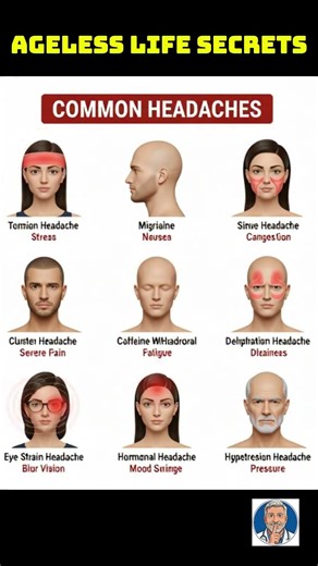 COMMON HEADACHES | 9 Types, Causes & Health Impacts Explained Visually #healthtips #healthydiet