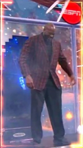 NBA legend Shaquille O'Neal stunned viewers after crashing through a studio wall on Live Broadcast