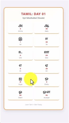 Learn Tamil Alphabet from Scratch: Vowels & Pronunciation Guide | @learn_perfect |