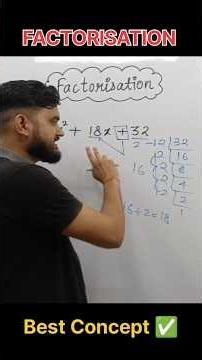 Factorisation kaise solve karein trick Concept #FACTORISATION #factorisation