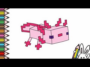 How to draw a Minecraft Axolotl easy