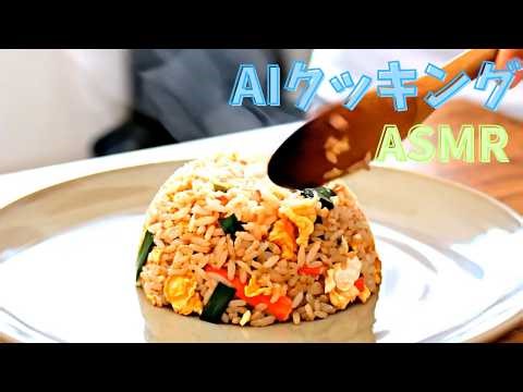 【ASMR】AIクッキング🎧宝石のカット音｜クリスタルチャーハンの作り方【睡眠用/作業用】