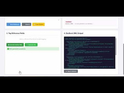 docbook | bits | Jats | Reference tagging | Epsilon Text editor | Epub | Apdf