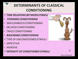 DETERMINANTS OF CLASSICAL CONDITIONING