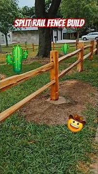 Building a western red cedar split rail fence from start to finish 🌵🤠#fenceinstallation #fence