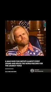 History Photographed on Instagram: "Stan Lemkuil, known as "Siren Stan," was a performer famous for his extensive sound effect imitations and for holding a 1982 Guinness World Record for the loudest human voice, reaching 117 decibels. ⁠ ⁠ He showcased his ability to imitate hundreds of sounds and characters in various public performances and media appearances throughout his career.⁠ ⁠ Credit: NBCUniversal"