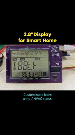 👉2.8” Display for Smart Home—Customizable icons/ temp/ HVAC status #lcd #display #tft #arduino #hmi