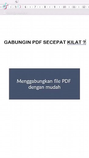 gabungin pdf ternyata gini aja? #kelastekno #serunyaditiktok #serunyabelajar