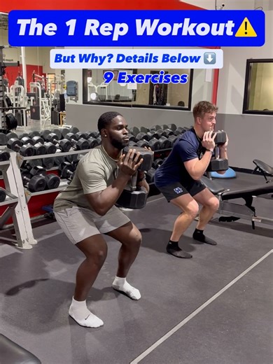 Joel Seedman on Instagram: "One Rep Workout✅! My FREE book Movement Redefined Fundamentals explains all the training methods. Here are GSP football athletes @pcmafah & @zach.calzada on a 9-part full body workout that emphasized technique, strength, motor control, stability, alignment, posture, foot mechanics, and overall muscle function using bodyweight and dumbbells. Yes each set was 1 rep for most exercises. However each rep was using the 90 degree eccentric isometrics protocol. That means slo