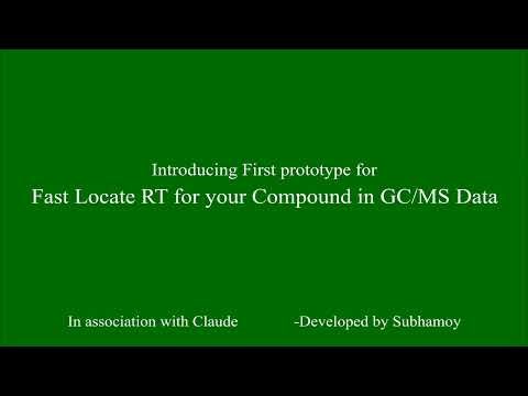 Fast Locate RT of your Compound in GC/MS Data