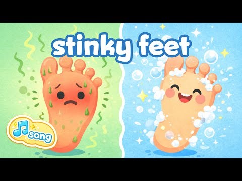 🦶🎶 STINKY FEET! 🎶🦶 silly kids song smelly feet after a day of play