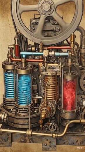 Watch This Incredible Steampunk Engine Come to Life 🔧 #3danimation #engineanimation #engineering