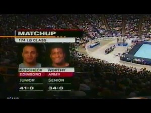 2001 College Wrestling: Josh Koscheck, Edinboro vs Worthy, Army 174 pound final