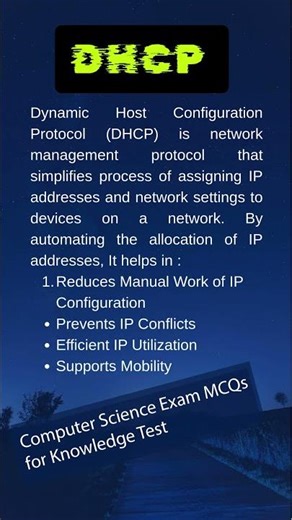Protocol Assigns IP Address Automatically | Computer MCQs Solved
