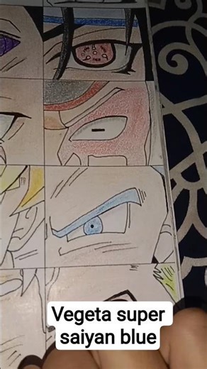 how to draw Vegeta super saiyan blue eyes