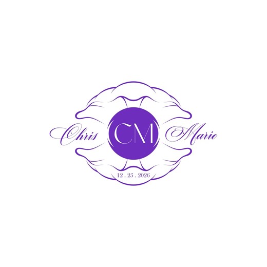 Personalized Coastal Pearl Wedding Logo Design, Custom Beach Wedding Couple Initial Monogram, Nautical Engagement Welcome Board Sign Logo - Etsy