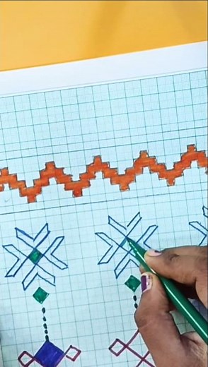 phulkari design on graph paper/graph paper per design kaise banaen