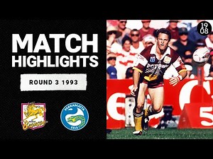 Brisbane Broncos v Parramatta Eels | Round 3, 1993 | Match Highlights | NRL