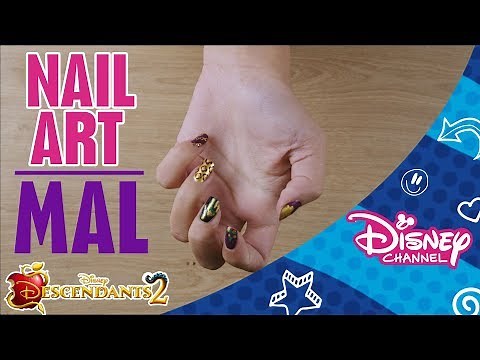 Descendants 2 | Nail Art Tutorial | Mal | Official Disney Channel Africa