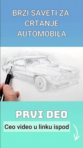 🎨Crtanje automobila - kako nacrtati auto kratki saveti za crtanje #art #crtanje #drawingideas
