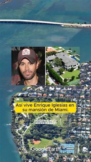 High-End Properties on Instagram: "Enrique Iglesias ha vivido por años junto a Anna Kournikova en una espectacular mansión en Bay Point, Miami, rodeada de palmeras y con vista directa a la Bahía de Biscayne 🌴"