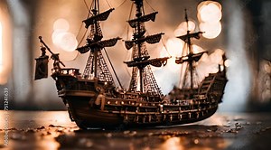 Miniature Pirate Ship: Set Sail for Adventure with This Toy
