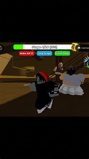 Try To Escape From GRANNY VS GRANDPA PRISON RUN! (Obby) #roblox #shorts