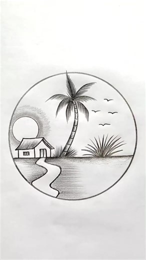 How to Draw a Stunning Circle Scenery