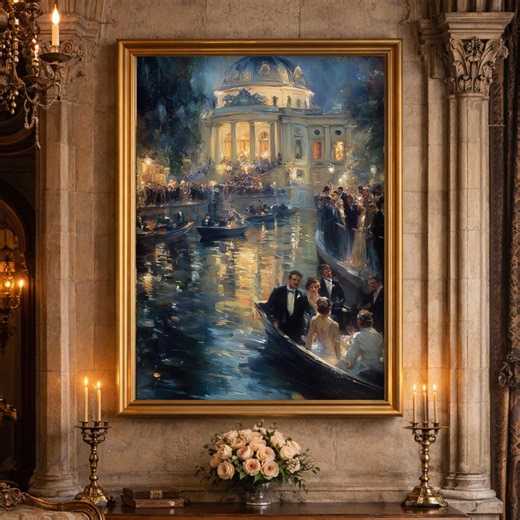 Bode Museum Berlin at Night Oil Painting Print – Romantic Evening Scene Wall Art - Etsy