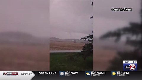 Severe weather moves across Wisconsin