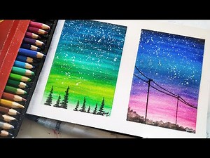 Easy painting ideas with watercolor pencils