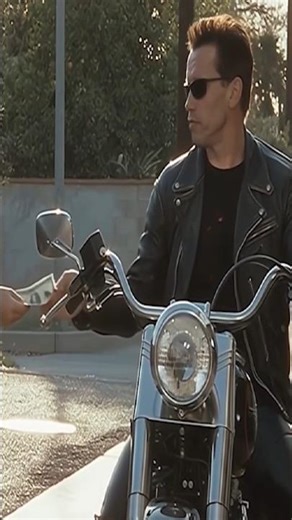 terminator 2 | judgment day: The moment a cyborg learns where the real money is! 😂 #aivideo #movie