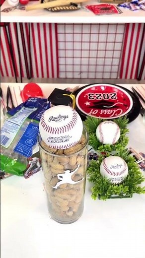 Baseball Graduation Centerpiece DIY ⚾🎓